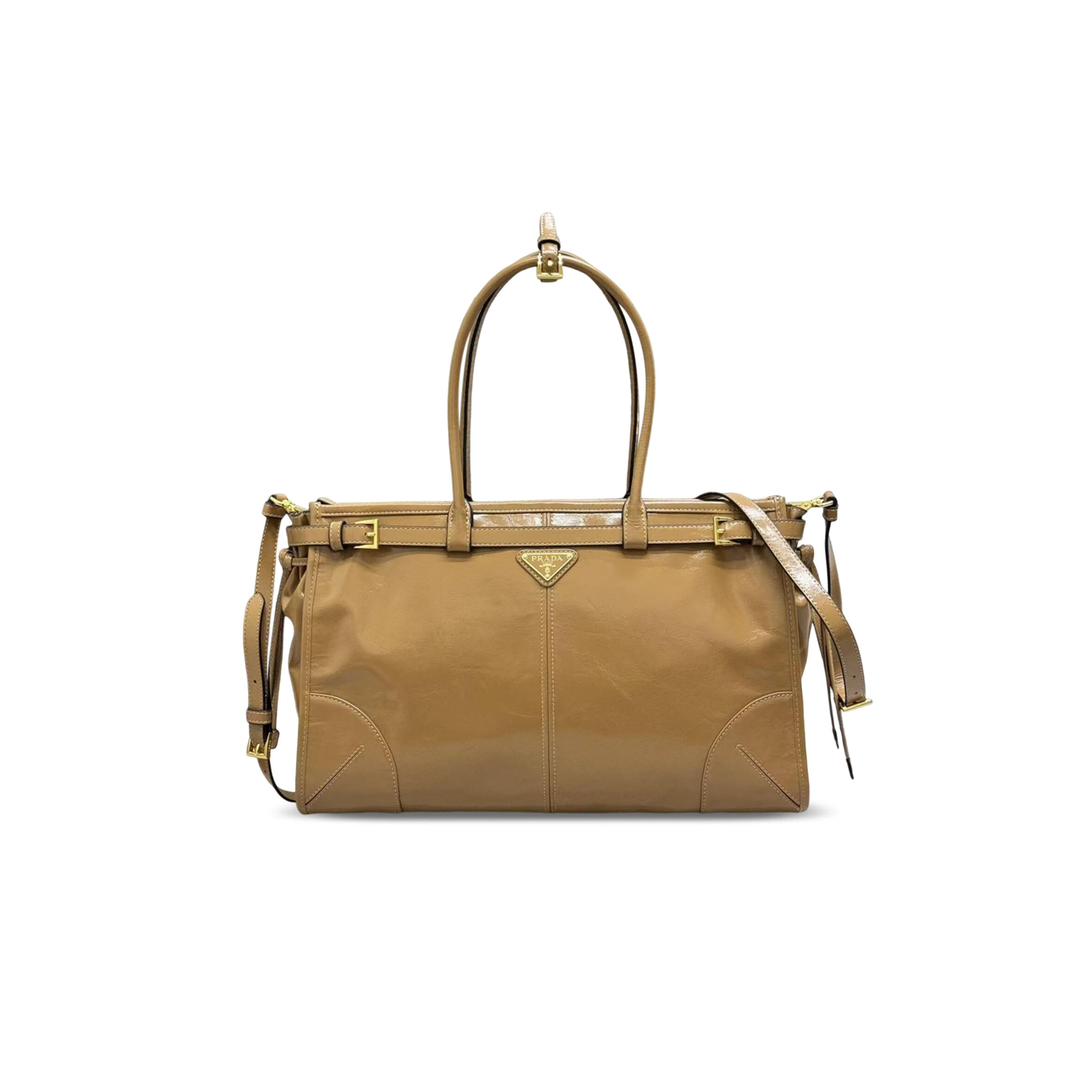 PRADA BONNIE LARGE LEATHER HANDBAG 1BA433 (38*24*12cm) PRADA BONNIE LARGE LEATHER HANDBAG 1BA433 (38*24*12cm)